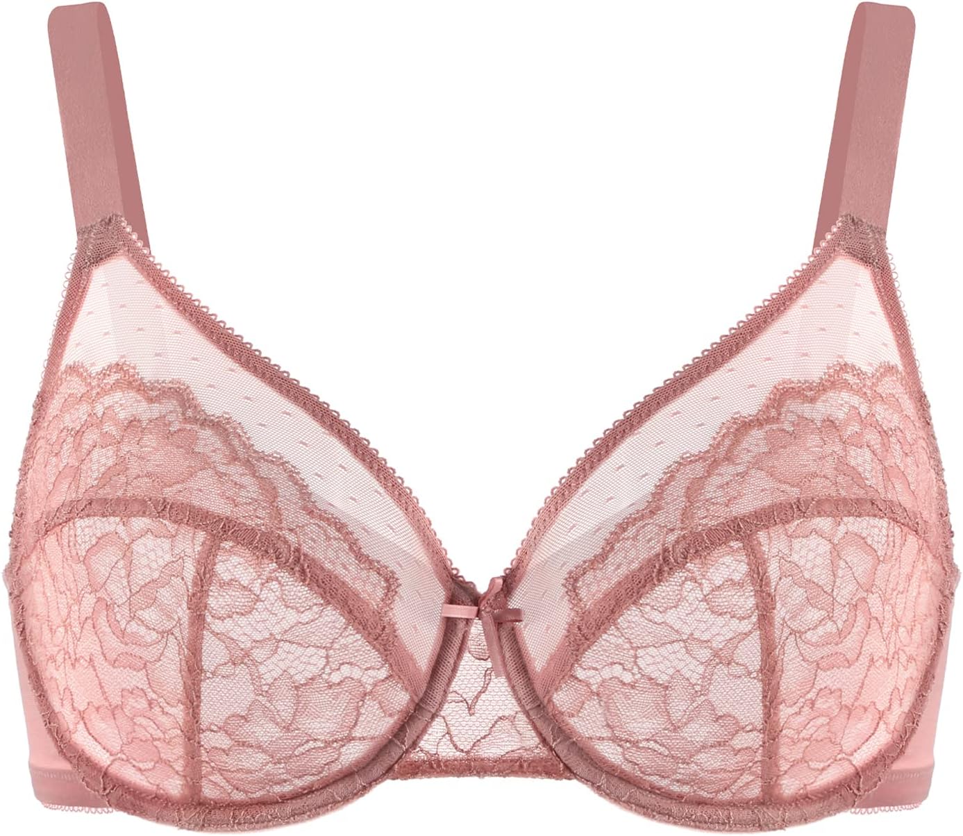 HSIA Minimizer Bras for Women Enchante Full Coverage Underwire Bras Plus Size Lifting Floral Lace Bra for Heavy Breast - Image 3