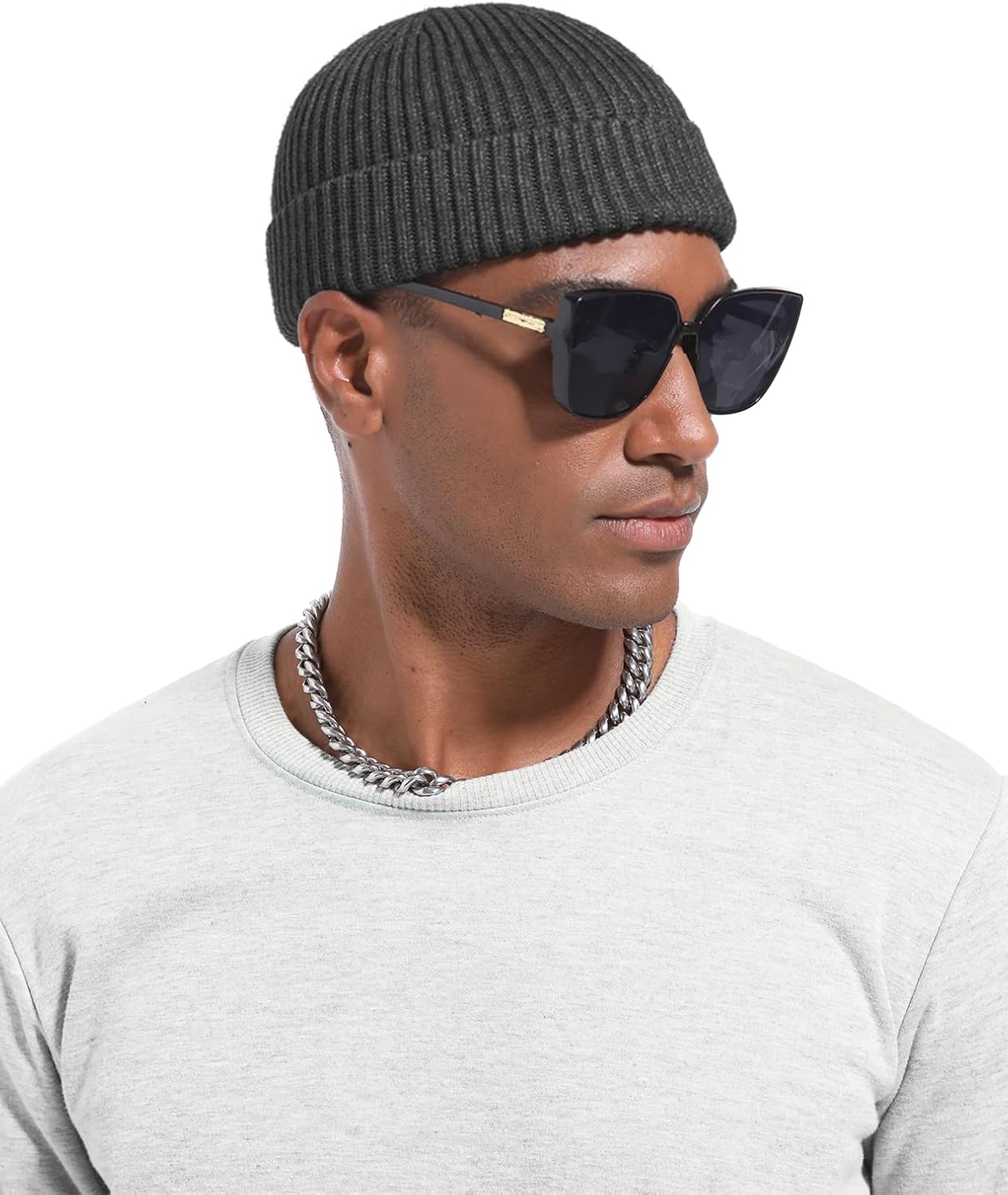 Swag Short Fisherman Beanie for Men Women, Wool Knit Cuff Soft Trawler Beanie Watch Hat, Winter Warm Hats Skull Cap - Image 2