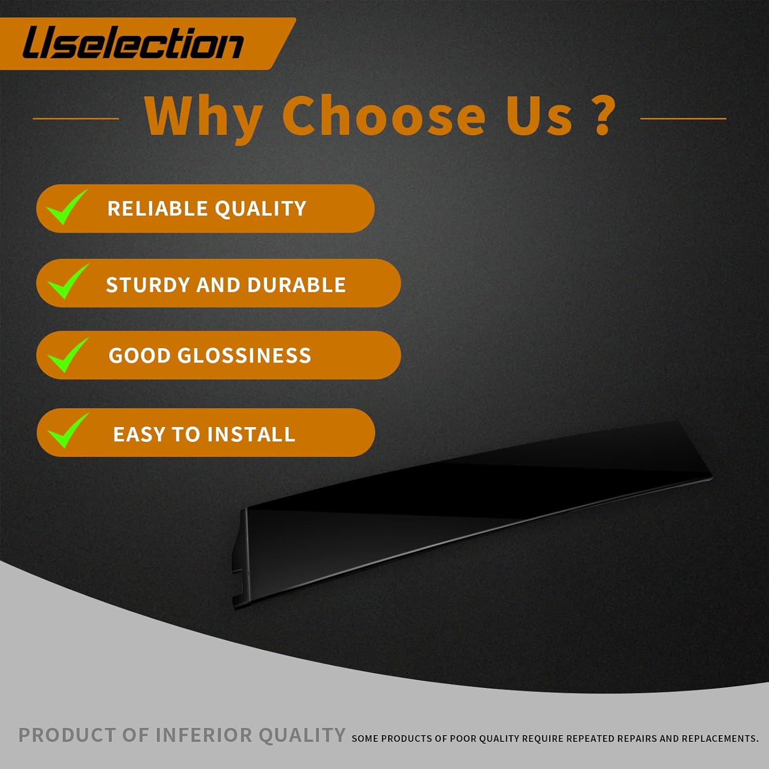 B-Pillar Trim Molding (Pair), Compatible with 2015-2018 Chevy Suburban/Tahoe, GMC Yukon, Cadillac Escalade, Rear Door Driver & Passenger Side Forward Door Applique, Window Moulding (926-243 926-244)