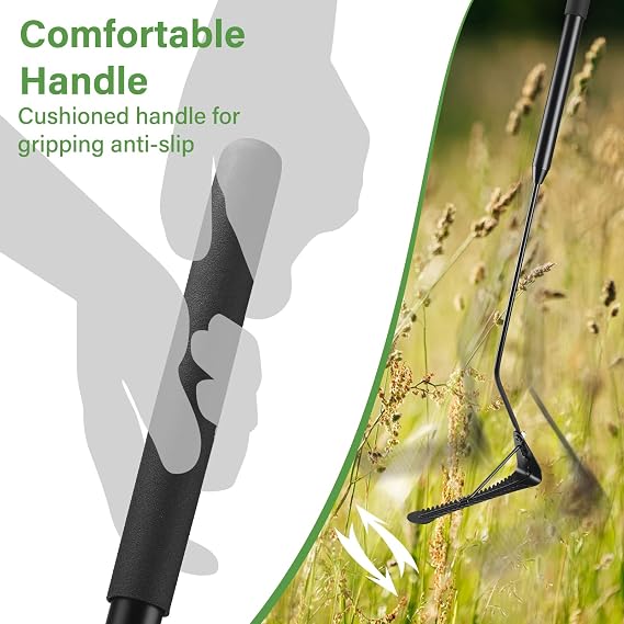 DACK Grass Whip with Double-Edged Serrated Sharp Blade,Swing Blade Grass Cutter,Weed Sling Blade,36 Manual Weed Whacker for Tall Grass and Overgrown Weeds in The Yard Ditches Forests and Fields