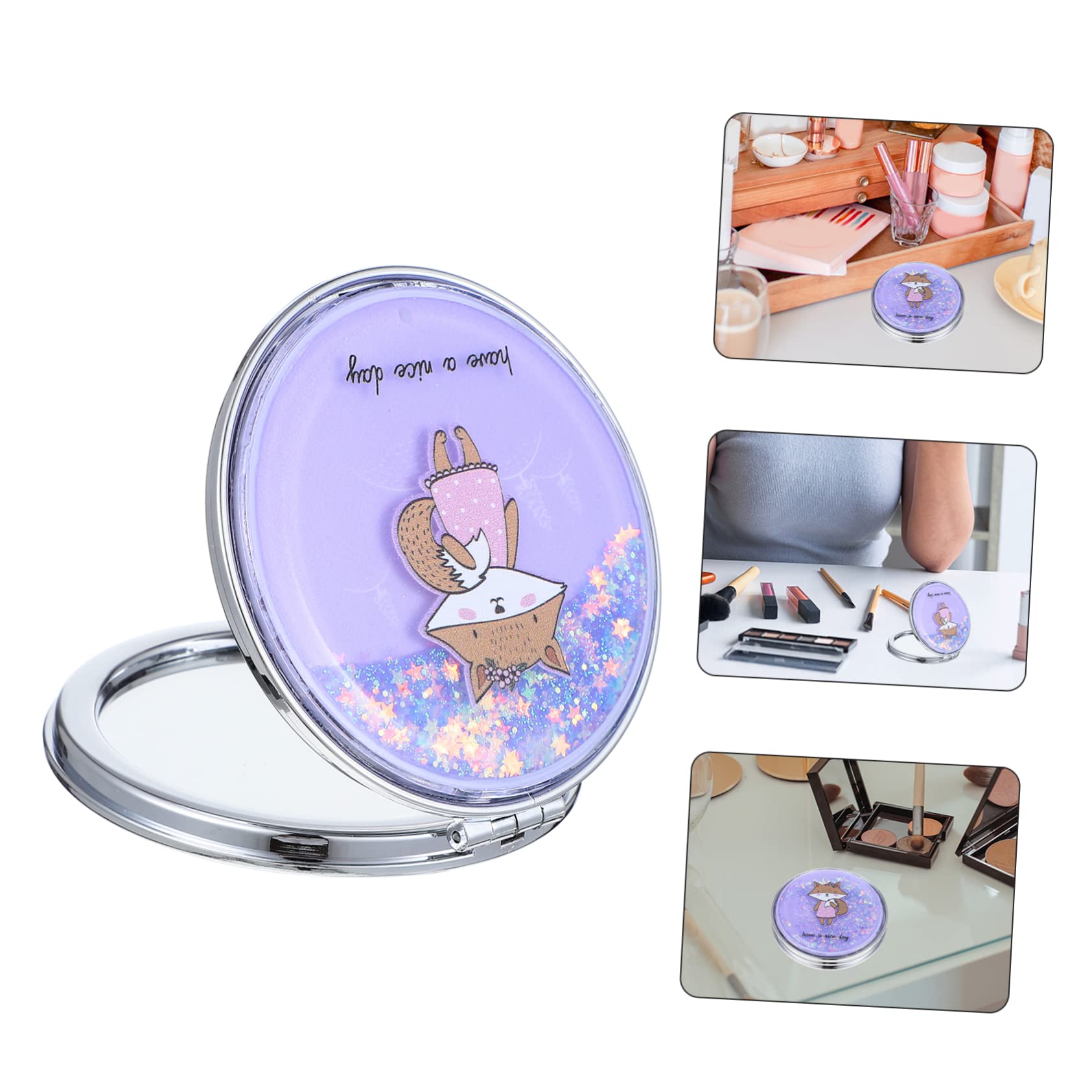 Healeved 5 Specchietti Compatti Pieghevoli Per Il Trucco Da Donna Mini Specchietti Rotondi Portatili Delicati Specchietti Da Mano Accessori Da Viaggio Multifunzione
