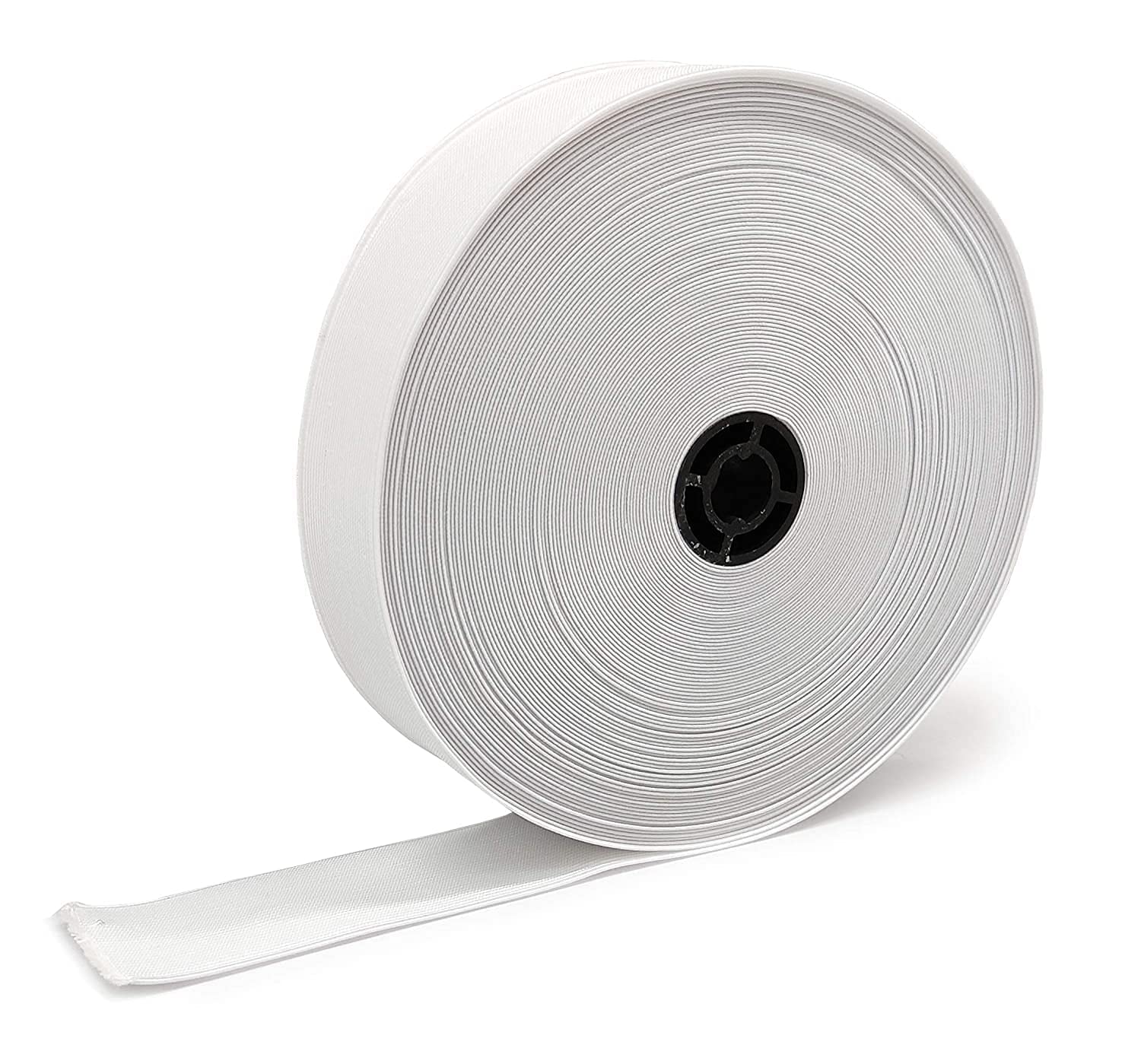 YOOKO® Braided Elastic Band White Elastic (1 inch 25Meters.White) Cord Heavy Stretch High Elasticity Knit Elastic Band, Ideal for Tailoring Sewing, Fashion Designing, Boutique, Stitching White 2