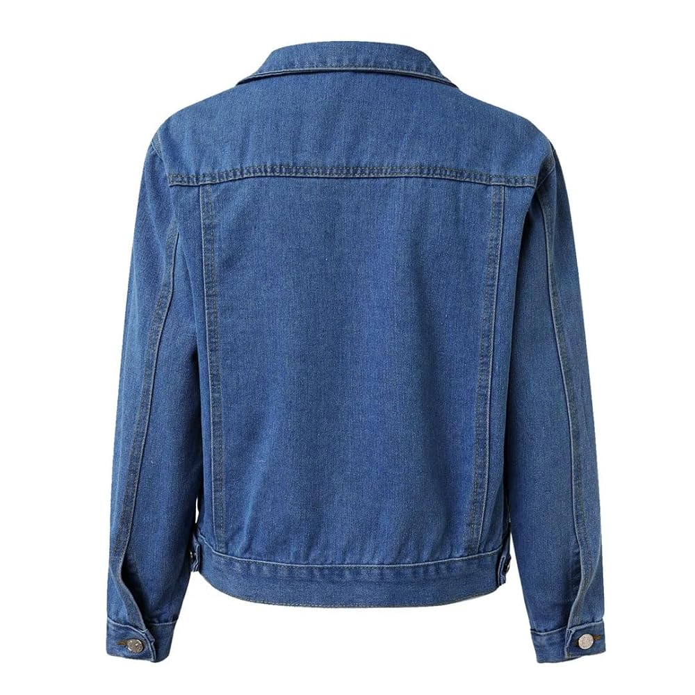 新品未使用OVER SIZE DENIM JACKET WITH CULOTTE Amazon.com: Wvapzxx Vintage Blue Slim Short Denim Jacket