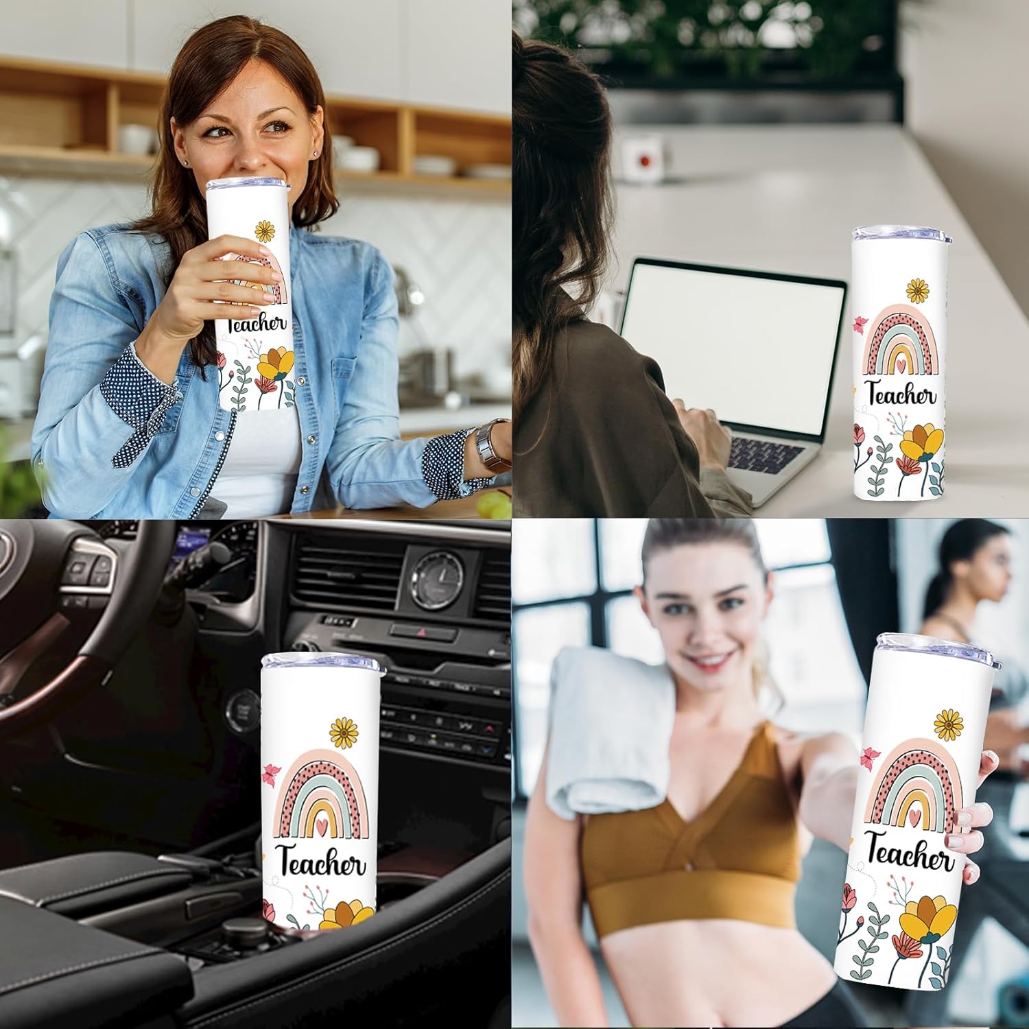 DHQH Teacher Gifts for Women, Thanksgiving & Appreciation Gifts from Friends, Sister, Mom - 20 Oz Travel Tumbler - Image 6