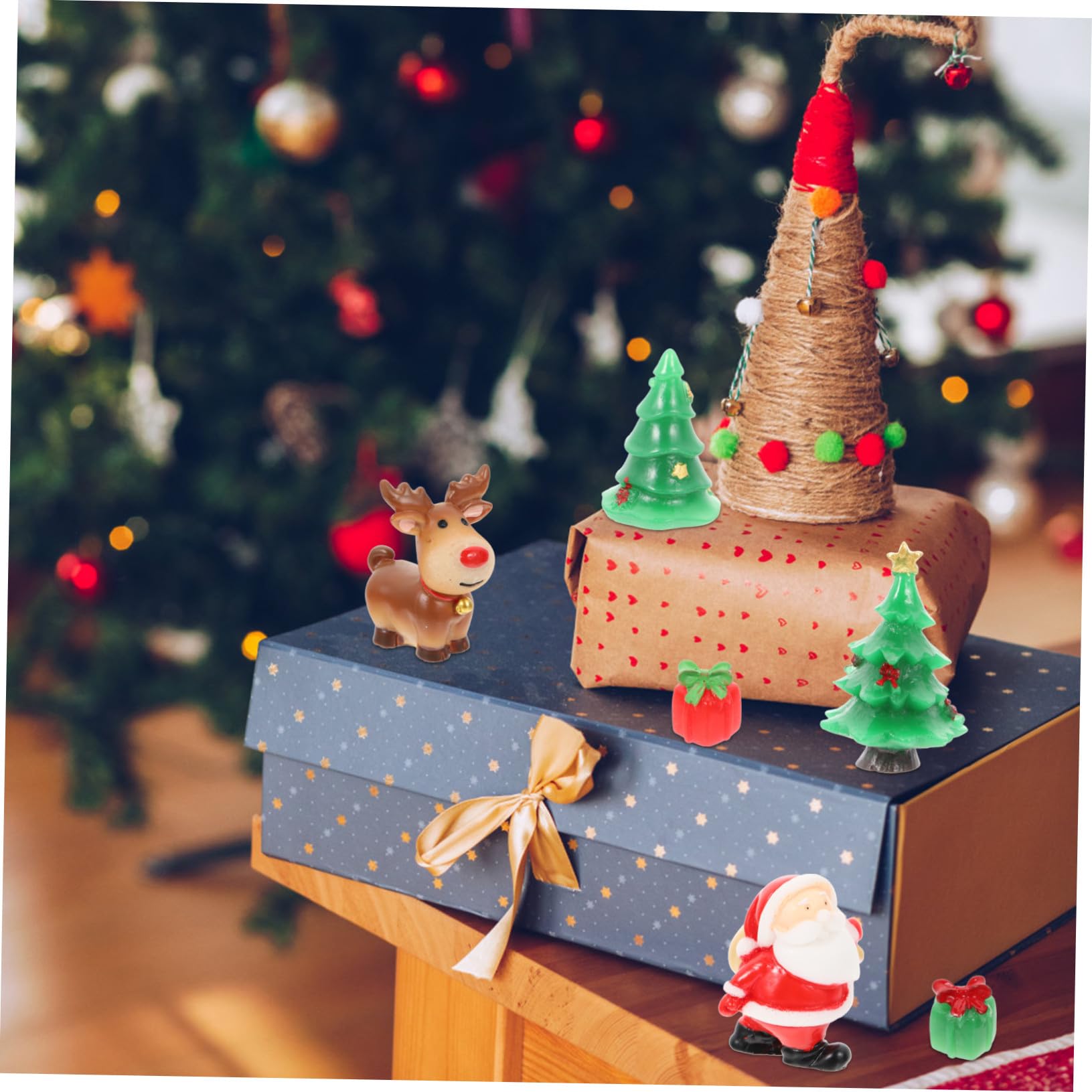 Toyvian 27 Pezzi Mini Ornamenti Natalizi in Resina Cartoon Formato Decorazioni Di Paesaggio Micro Dimensioni Per Artigianato Fai Da Te Ambienti Miniatura e Case Delle Bambole Natalizie