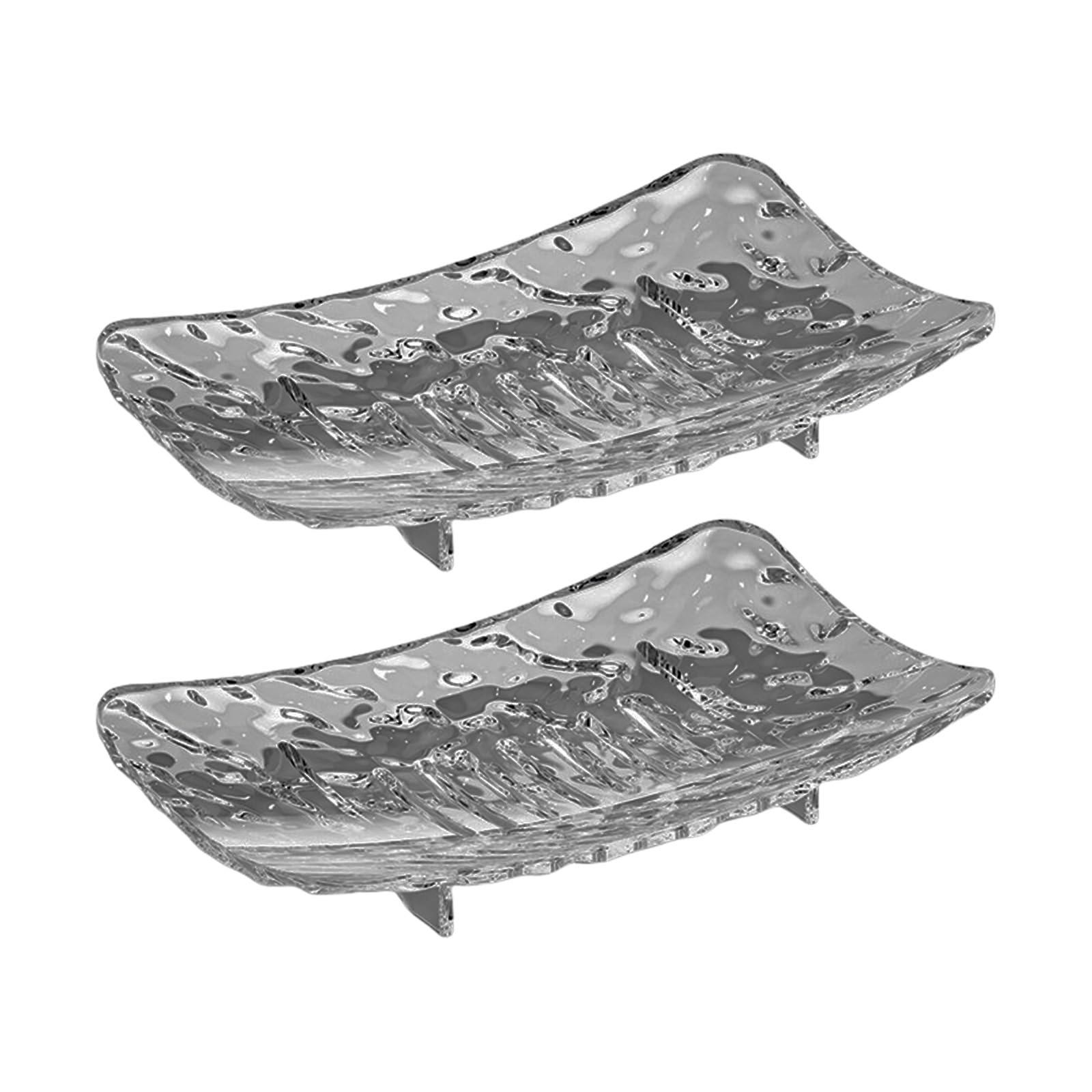 Jazuaiao 2Pcs Countertop Soap Drain Rack Tray for Bathroom Sink Drainage Design Soaps Holder Keep SoapBar Dry and Clean Soap with Drainage Holes