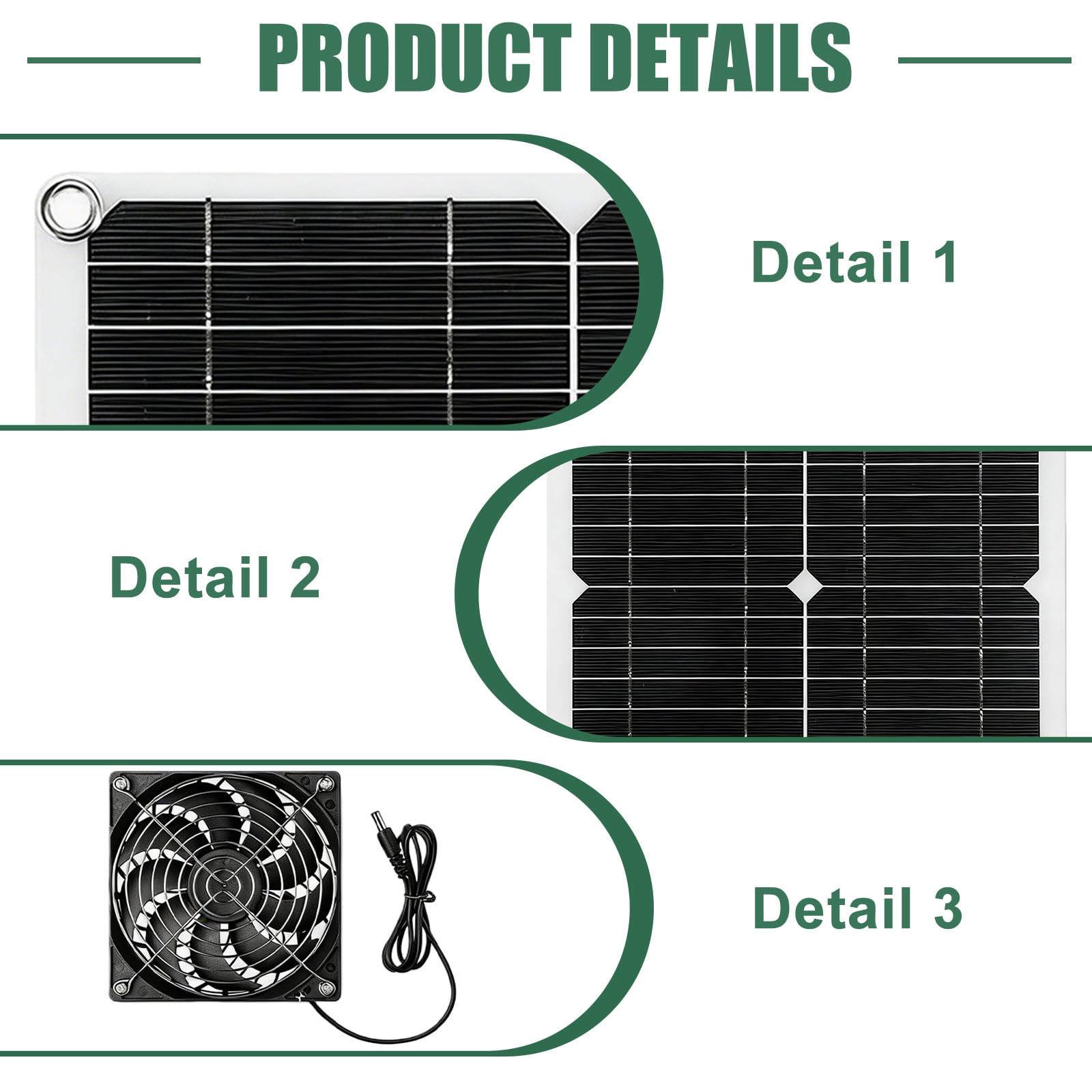 Ventilatore solare 12W, kit ventilatore solare con doppio ventilatore, ventilatore solare resistente agli agenti atmosferici per pollai, serre, capanni e casette per animali domestici
