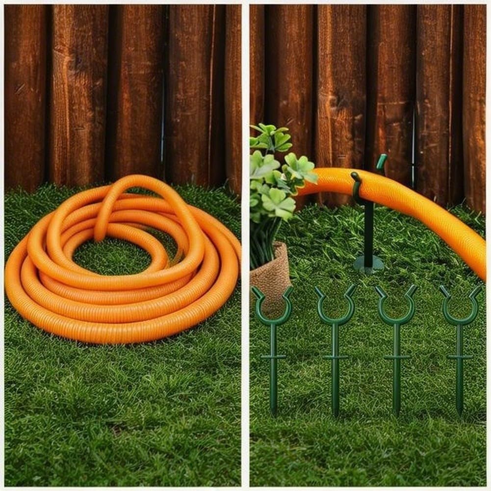 para soporte Manguera Jardín Plástico 16 Unidades para verde