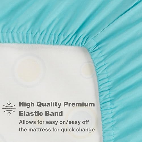 Vista 67 de EVERYDAY KIDS - Sábana bajera para cuna, 100% micro fibra suave, transpirable e hipoalergénica, se adapta al colchón de cuna tamaño estándar de 28
