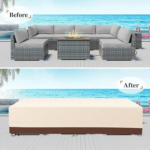 Miniatura 2 de Juego de muebles de patio de 88 x 58 x 28 pulgadas, funda de tela Oxford duradera y resistente al aire libre, impermeable y resistente a la