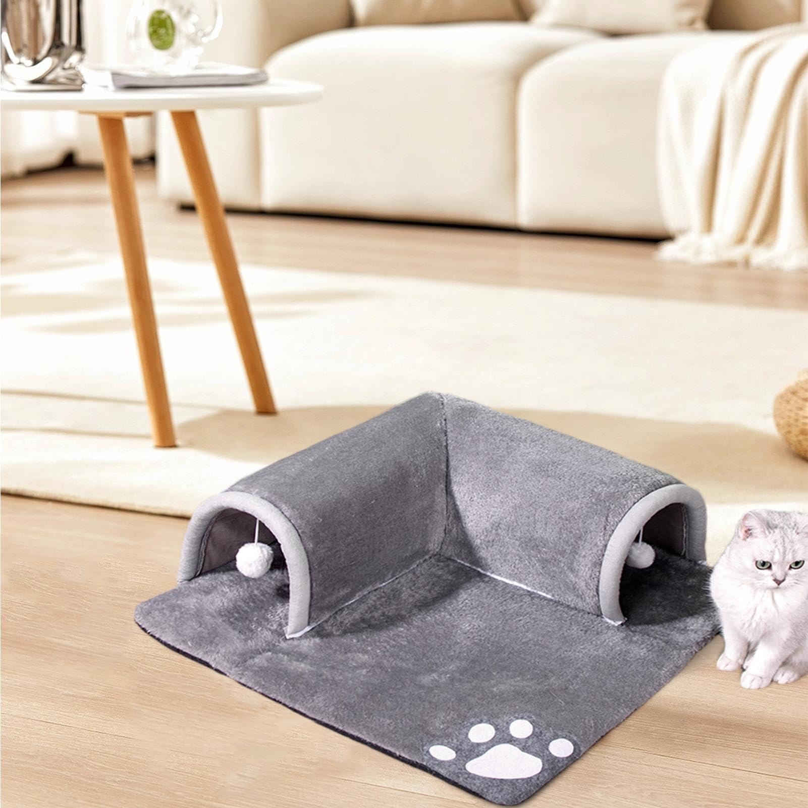 Tunnel pour chat - Jouet pour chat - Jouet de grotte à suspendre | Tunnel de interactif portable pour chien, cochon