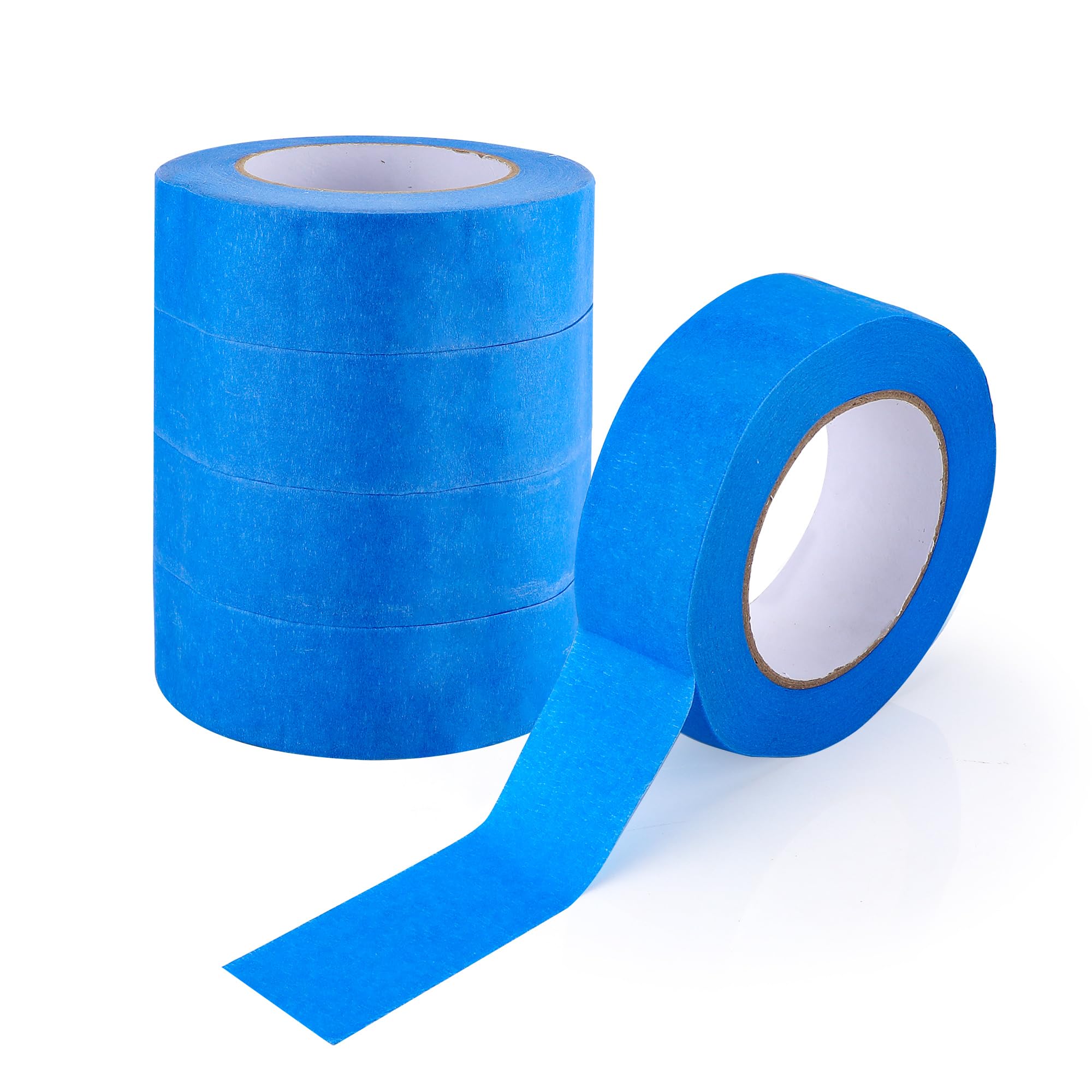Professional Blue Painters Tape, Sharp Edge Line Technology, 1.5 Inches x 60Yards (4-Pack) - Produces Sharp Lines and Residue-Free Artisan Grade Clean Release Wall Trim Tape