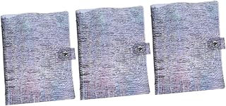 Tofficu 3 peças Capa de fichário pasta de folhas soltas artigos de papelaria fichário fichário fichário organizador de arquivos pasta planejador de diário caixa de plástico a5 fichário 6 fichários revista conta manual