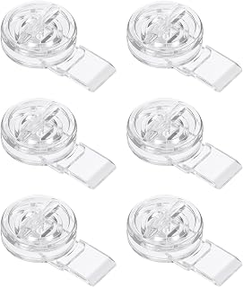 PATIKIL Clear Hasp Latch, (Transparent) (6 Pcs), Acrylic Tongue Hinge Hasps Transparent Mini Box Latch for Pet Door Cabinet Drawer DIY Craft Jewelry Box
