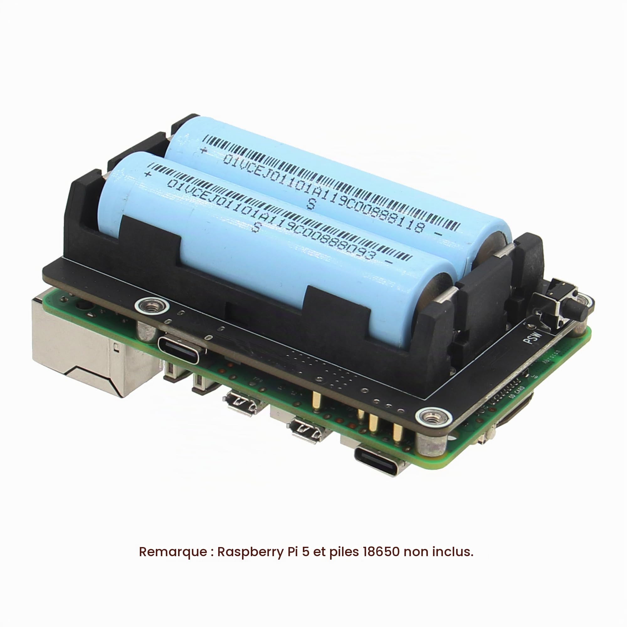 Geekworm X1200 5V UPS Shield for Raspberry Pi 5, with Max 5.1V 5A Output & Auto Power on & Safe Shutdown & Power Loss Detection Function