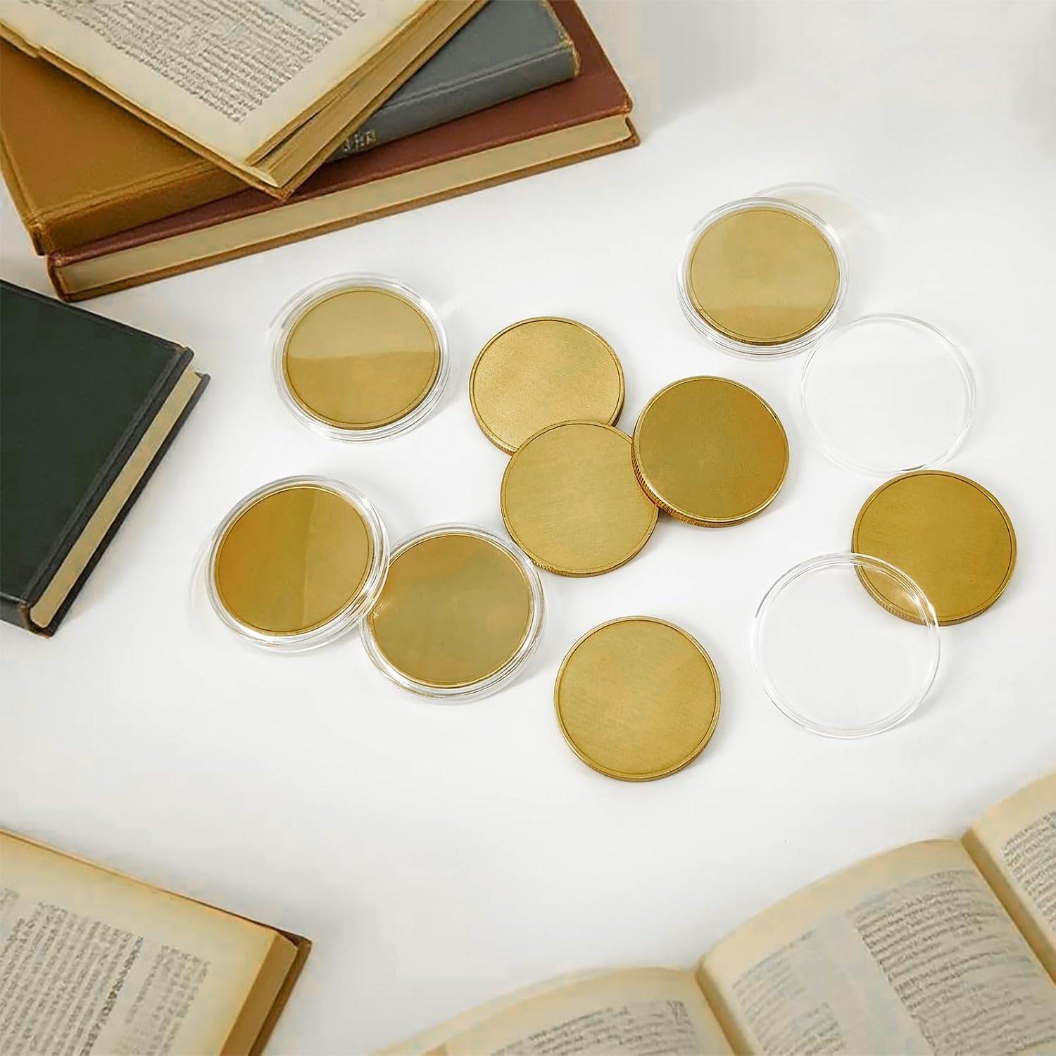 Blank Brass Coin for Laser Engraving, 40mm Diameter, 4mm Thickness