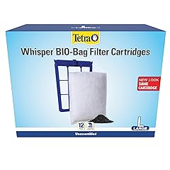 Tetra Whisper Bio-Bag Filter Aquarium Cartridges, Large Filter for Freshwater and Marine Fish, Removes Odors and Discoloration, Easy to Assemble, 12 Large Blue Filters