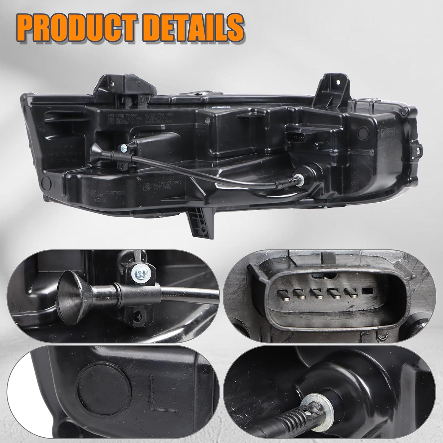 A Pair Fog Light W/Lens Compatible With 2018-2023 Ford Mustang GT/Bullitt/Premium Left Side&RightSide LED DRL Fog Lights Replacement JR3Z13201A FO2520198 JR3Z13200A FO2521198