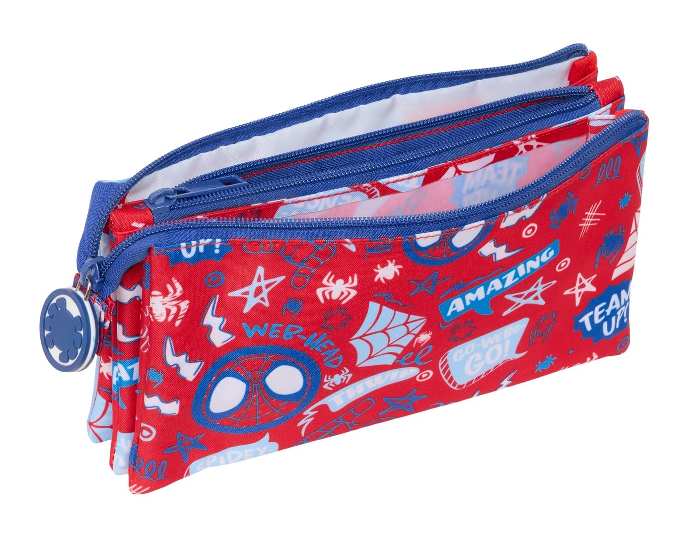 SPIDEY RESCUE, Triple Pencil Case, Children's Pencil Case, Ideal for School Age Children Comfortable and Versatile - Image 3