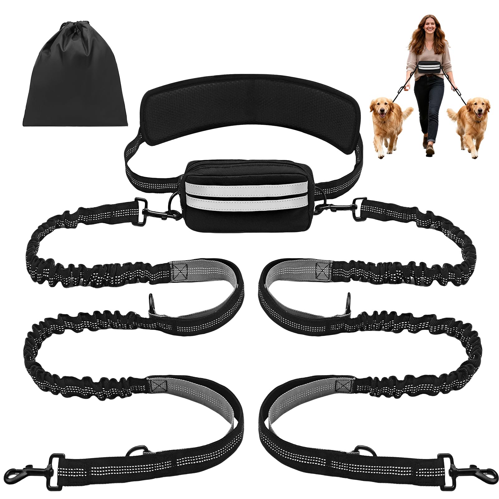 adjustable retractable dog leash Traverse