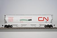 Vista 2 de Bachmann Trenes - Tolva de grano cilíndrica canadiense de 4 bahías - CN Environmental - Escala HO, gris, 8