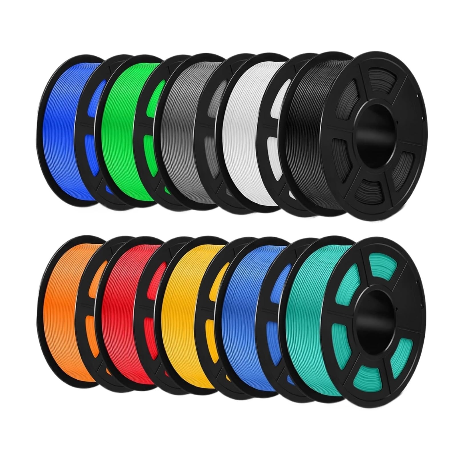 Compatibile Con La Maggior Parte Delle Stampanti FDM, Confezione Da 10 Filamenti PLA Plus Da 1,75 Mm 5 Kg Di Materiali Di Consumo For Stampante 3D, Bobine Da 1 Kg For Progetti Estesi
