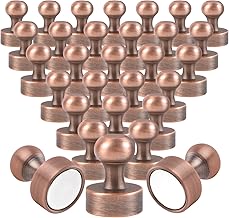 MIN CI 30 Strong Neodymium Fridge Magnets 12x16mm Small Magnets for Whiteboard Magnets, Brown, Mini Round Magnets for Home Office