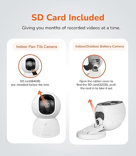Miniatura 4 de Sensforge Cámaras cableadas+batería para asegurar interiorexterior, calidad de videoimagen de 2.5K, detección de seres humanosmovimientovehículo