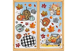 Horaldaily Fall Window Clings: 108 Captivating Clings for Autumn Ambiance