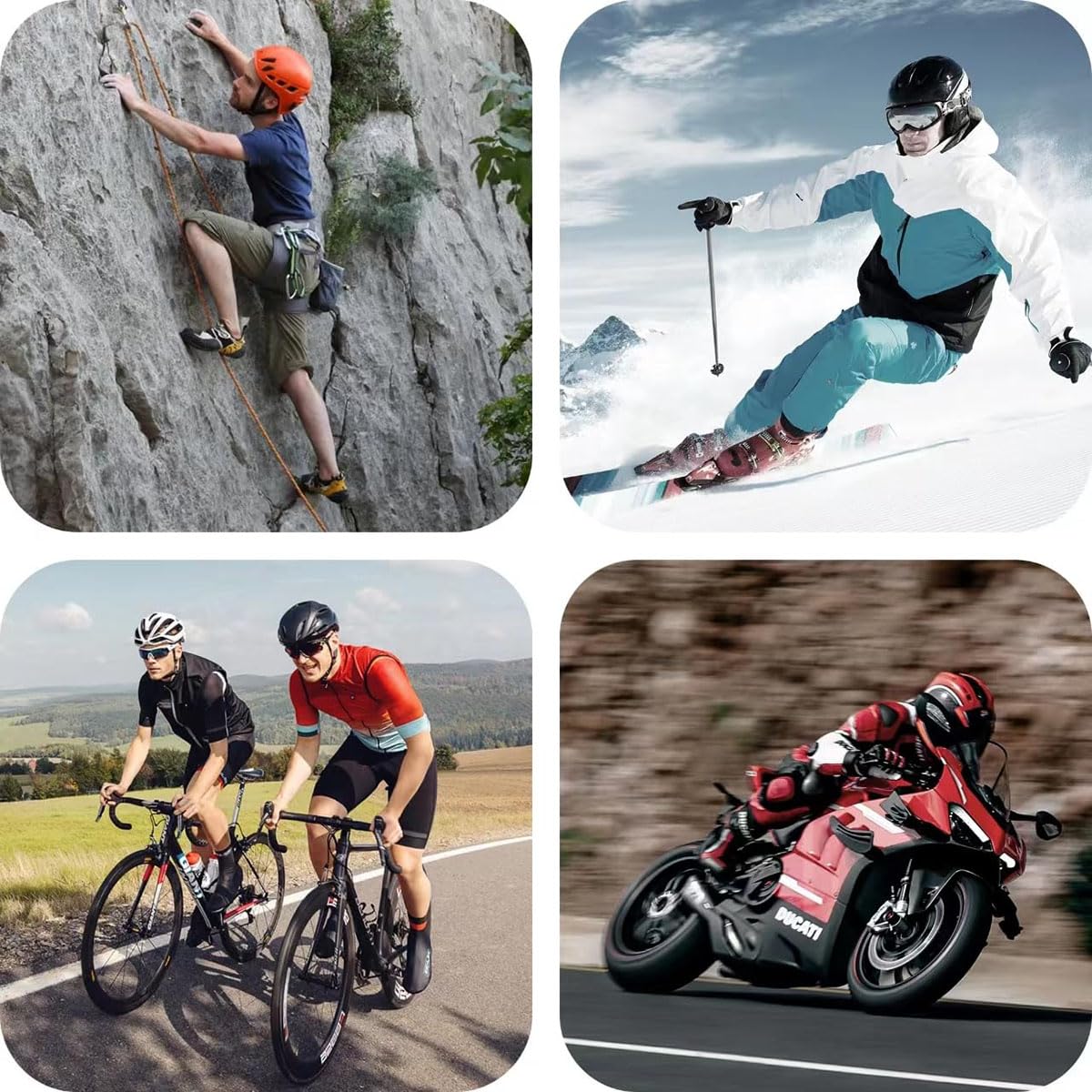FRoon Auricolare per Sistema di Comunicazione Bluetooth per Moto, con possibilità di interfono per Due Persone, Adattabile a Normali Auricolari Bluetooth, Compatibile con Tutti i caschi,1pcs