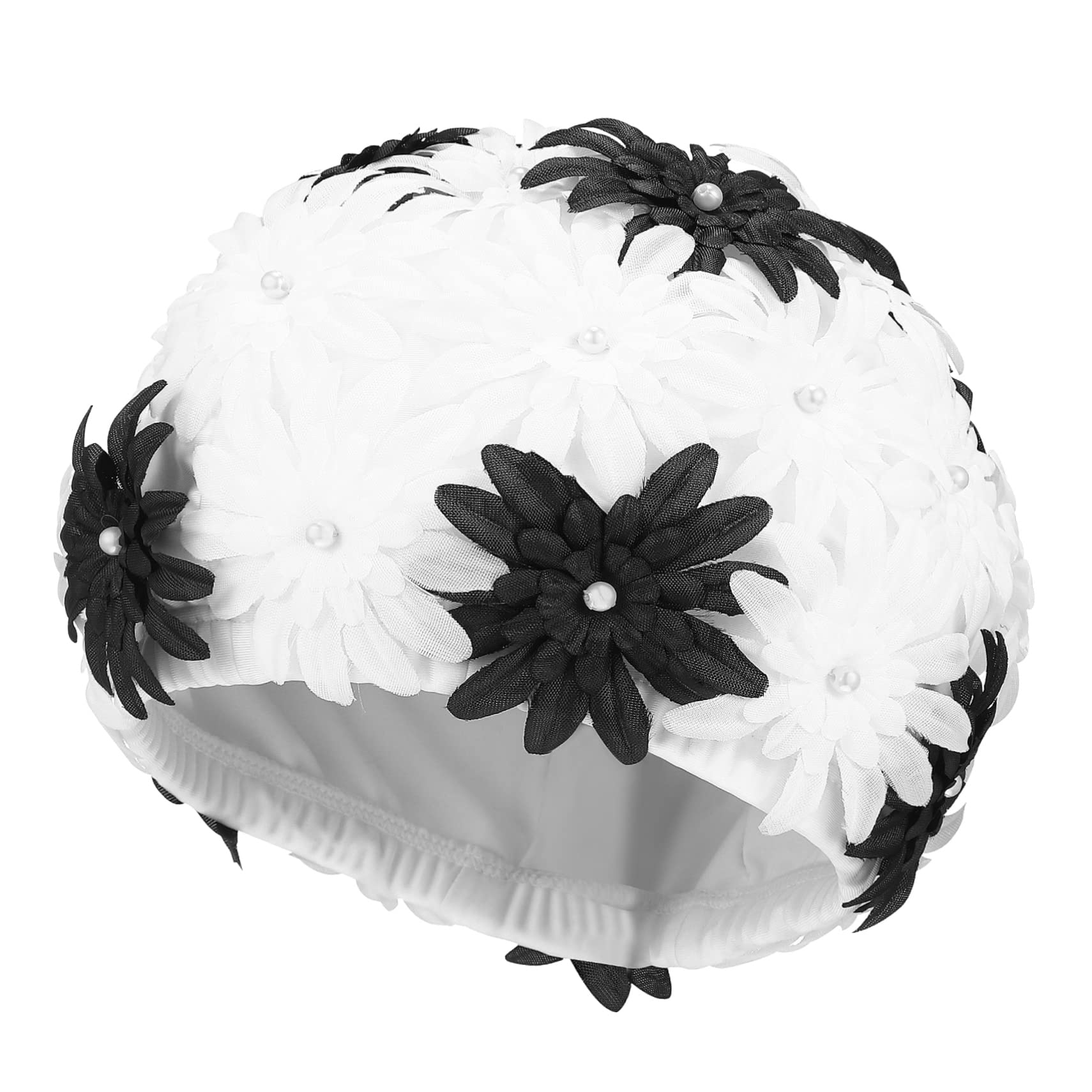 GALPADA Gorro de baño con Flor de Gorra de natación Floral Adulto balones Futbol Gorro de Ducha Gorros de baño Gorras de natación Las Flores Son de Nailon
