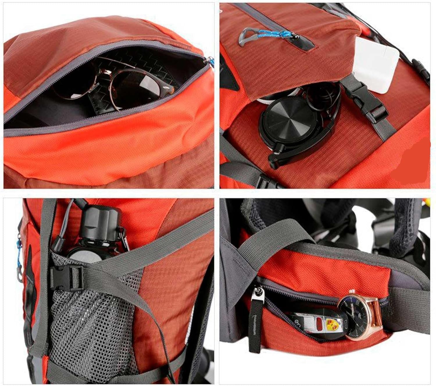 Plecak Turystyczny Plecak Trekkingowy Plecak Turystyczny 60L, Plecak Podróżny Wodoodporny Plecak, Lekki, Oddychający Torba Alpinistyczna(F)