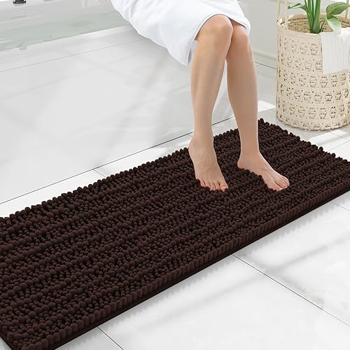 Miniatura 319 de Smiry Alfombras de Baño 24 x 16 pulgadas, Tapetes de Baño de Chenilla Extra Suaves y Absorbentes, Respaldo de Goma Antideslizante, Lavable a Azul