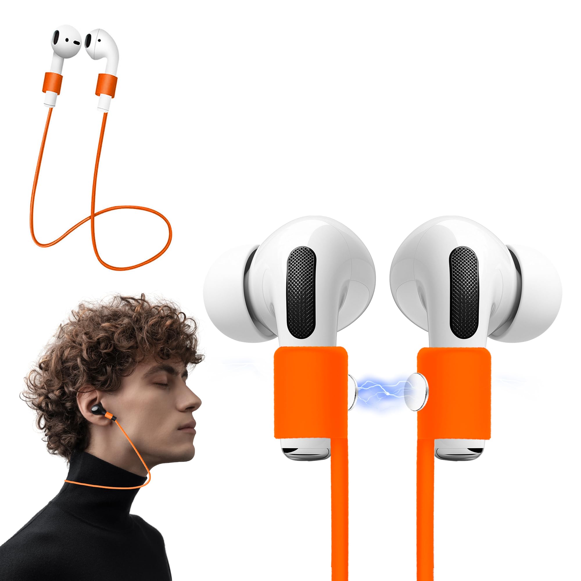 KASOTT Ultra Strong Magnetic AirPods Straps,Neck Rope Cord,Anti-Lost Straps for Airpods 4,3,2,1&Airpods Pro 2/1