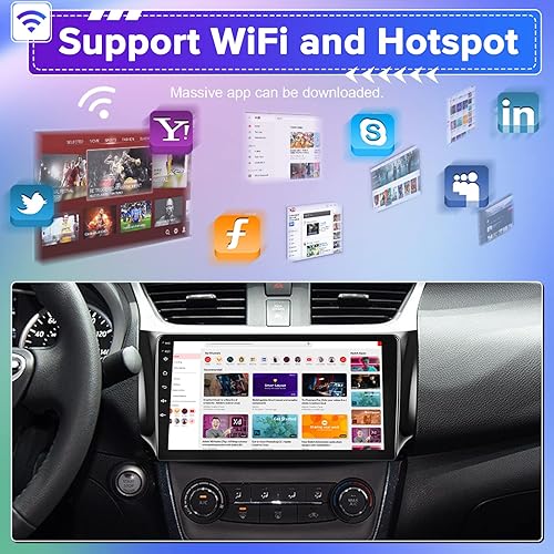 Miniatura 5 de Para Nissan Sentra Radio 2013-2017, reproductor de radio estéreo de coche Android 10, pantalla táctil de 10.1 pulgadas, receptor de audio para