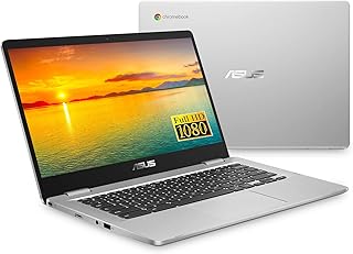 ASUS Flagship Chromebook 14 FHD Student Laptop, Intel Celeron N4020 (2 Core, Up to 2.8GHz), 4GB RAM, 64GB eMMC, Wi-Fi, Webcam, Bluetooth, Zoom Meeting, 10 Hours Battery, Chrome OS, w/GM Accessory