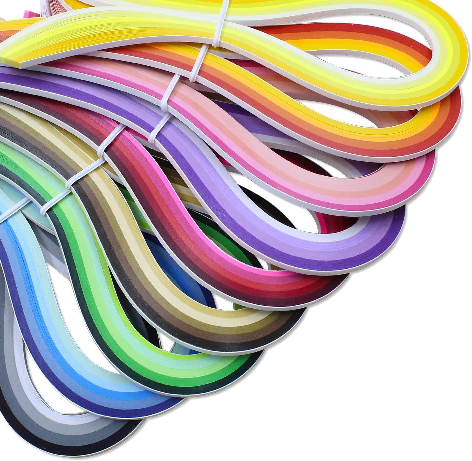 Zorfeter 9 Sets Multi-Color Quilling Paper Strips Kits 900 Strips 42 Colors, 3mm Width, 15" Length