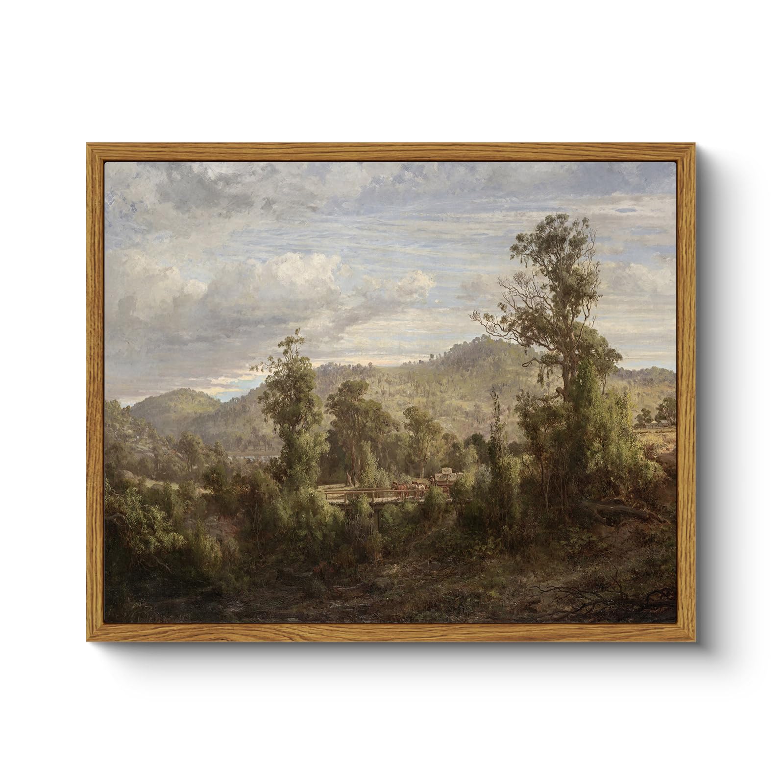 InSimSea Framed Canvas Wall Art, Meadow with Flowers Painting, Landscape for Living Room, Bedroom, Home, Bathroom Decor, 8x10 — view 46