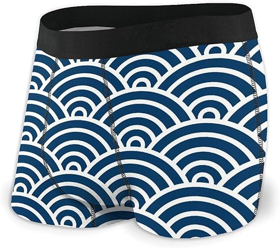 Amazon Uddesign 海軍および白ではかりで測られるク メンズ ボクサーパンツ ボクサーショーツ 下着 男性下着 ショーツ プレゼント 彼氏 パンツ ボクサー メンズボクサーブリーフ 男性 メンズショーツ ボクサー 通販