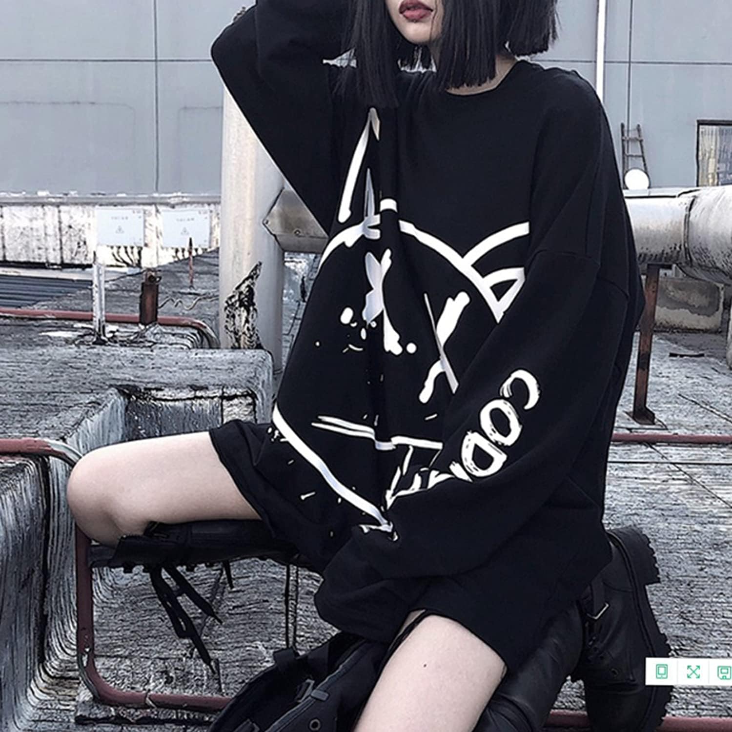 Gothic Cartoon Horror Graphic T-Shirt Women Character Print Loose Punk Japanese Pullover Top Harajuku Street Tees … - Image 4