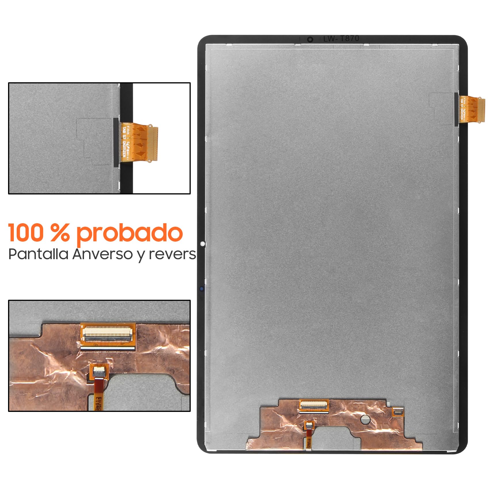 Display für Samsung Galaxy Tab S7 T870 Bildschirmersatz SM-T870 LCD Screen | Digitizer Touchscreen Komplett Assembly mit Reparatur, Schwarz,11,0 Zoll
