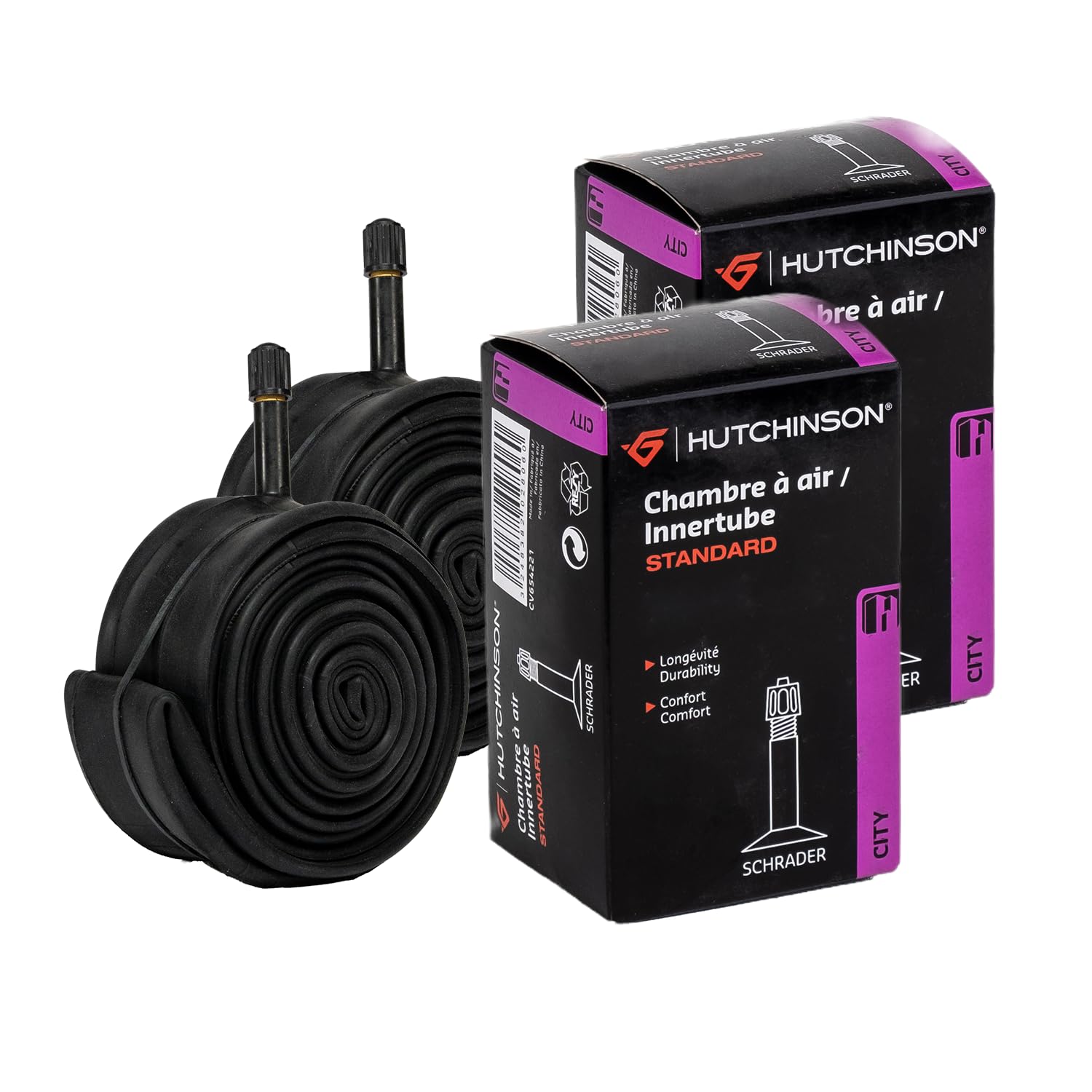 Hutchinson - Lot de 2 chambres à air City - 700 x 28/​35 - Valve Presta 48 mm
