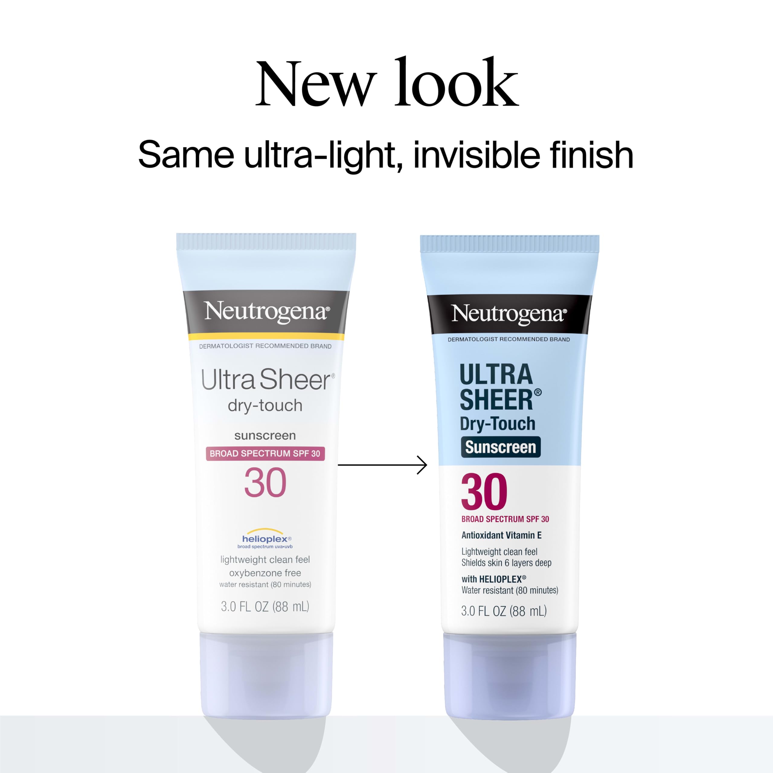 Neutrogena Ultra Sheer Dry-Touch Sunscreen Lotion, Broad Spectrum LSF 30 ochrona przed promieniowaniem UVA/UVB, nie zawiera tlenu, wodoodporny, nie zatyka się, nie zawiera komedogenicznych,