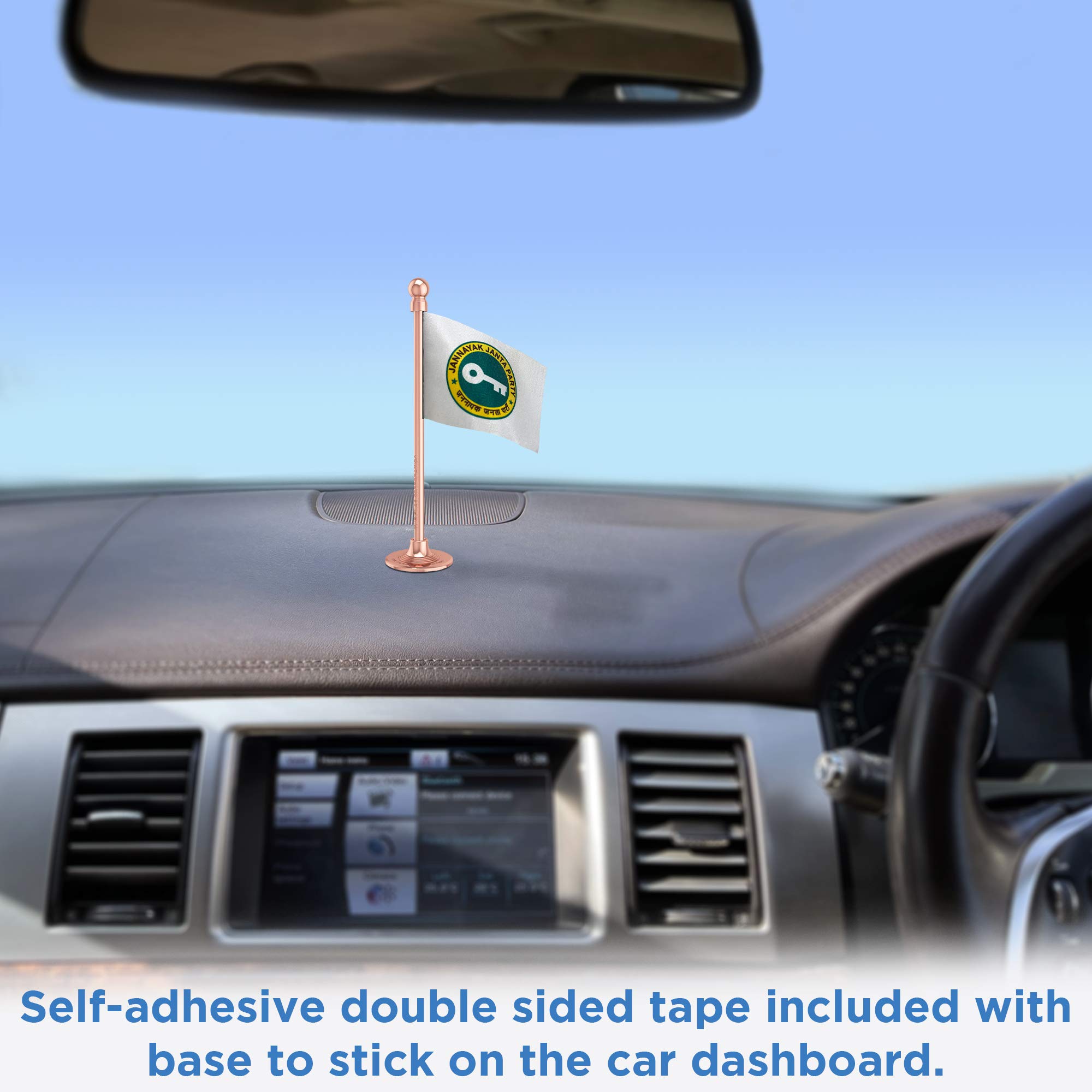 The Flag Corporation Jannayak Janta Party (JJP) Car Dashboard Flag