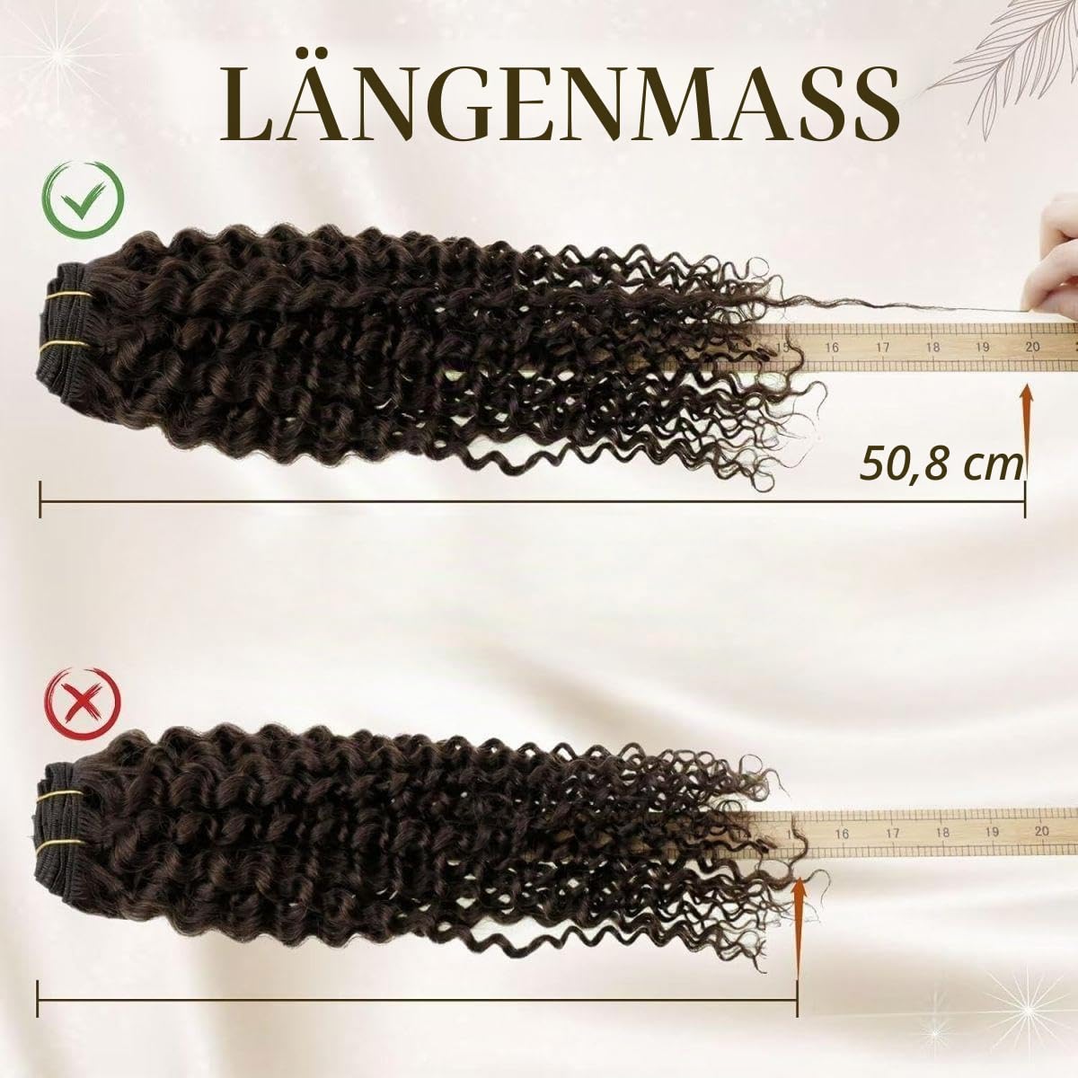 Deep Curly Clip in Extensions Echthaar，60cm 24 Zoll 8PCS 120g #2 Braun Haarverlängerung für Frauen Water Wave Remy Hair Extensions Clip in