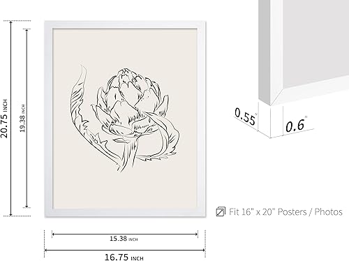 Miniatura 429 de Poster Master Póster de peonías – Estampado de flores retro – Ilustración floral – Ilustración en blanco y negro – Diseño de línea y abstracto –