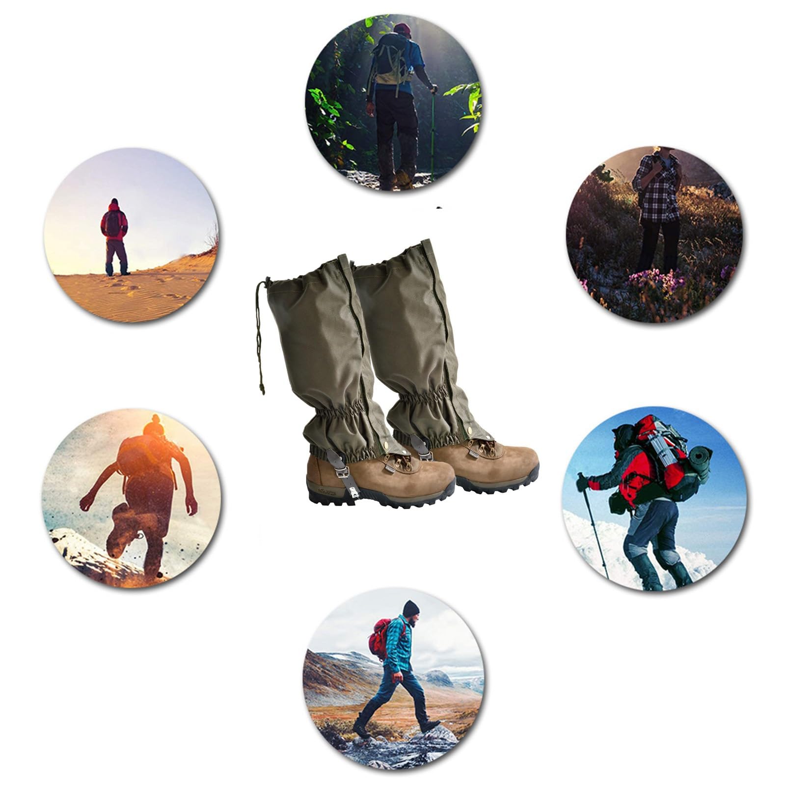 Polainas For Senderismo, Polainas For Hombres Y Mujeres, Polainas For Exteriores, Adecuadas For Esquiar En La Nieve En La Montaña, Caminar, Escalar Rocas, Cazar