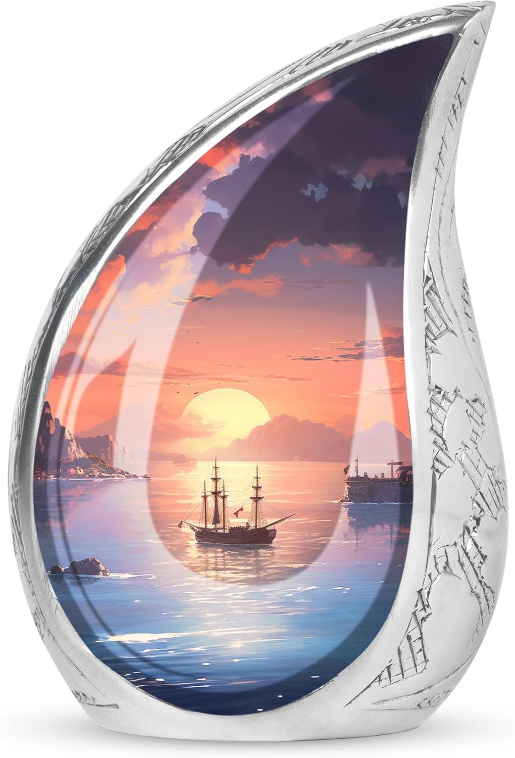 Sunset Beauty Cremation Urn for Human Ashes - Large Companion Urn - 10 Inch