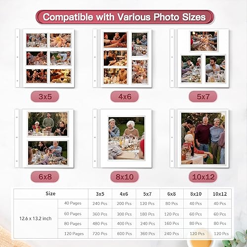 Miniatura 36 de Popotop Álbum de fotos autoadhesivo para álbumes de recortes de 4 x 6 pulgadas, 5 x 7 pulgadas, 8 x 10 pulgadas, álbumes de fotos de bricolaje como