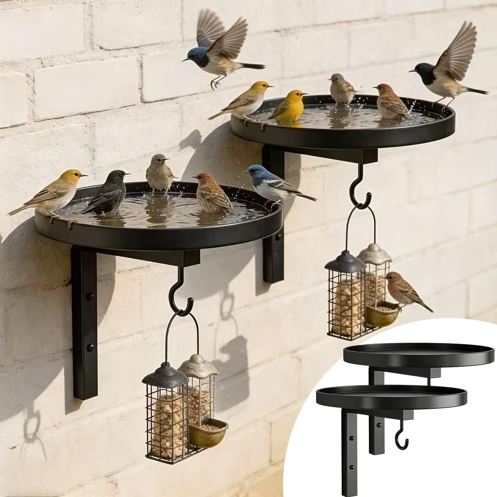 Mangeoire oiseaux de balcon extérieure pour observer la nature chez soi